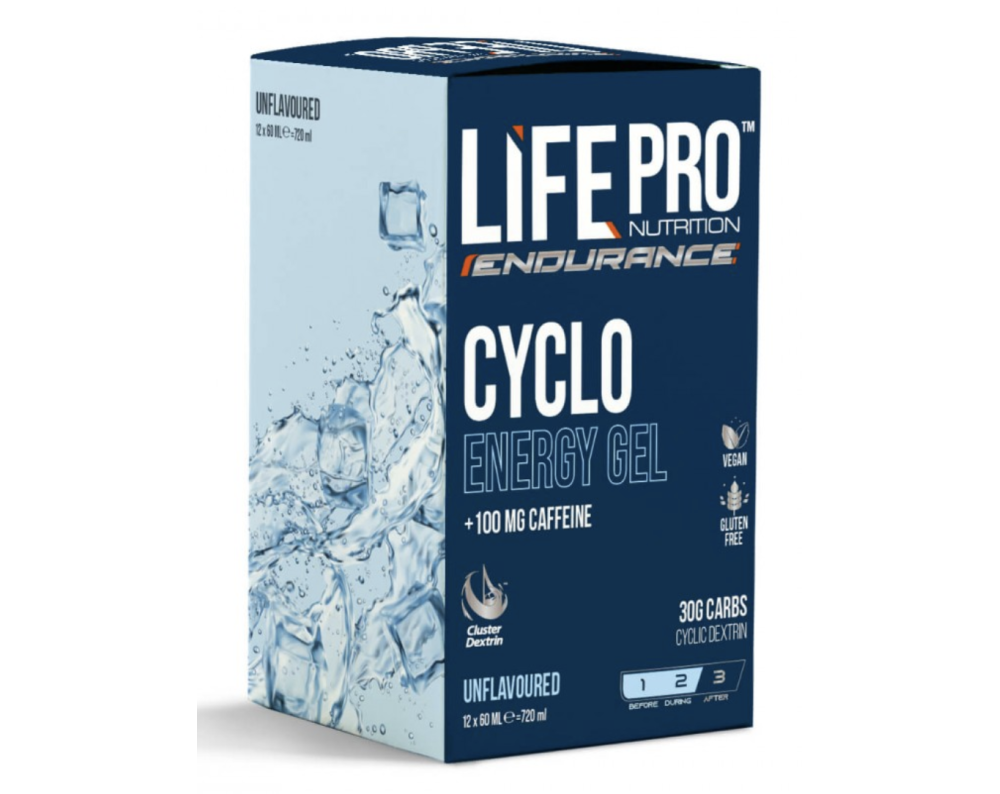 LIFE PRO CYCLO ENERGY GEL CAFFEINE - Neutra 12X60ml