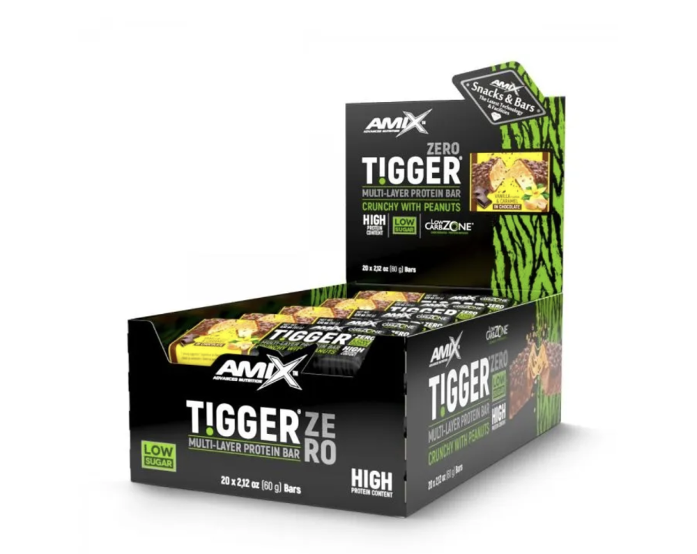 AMIX TIGGER PROTEIN ZERO BAR - Chocolate y Caramelo 60g