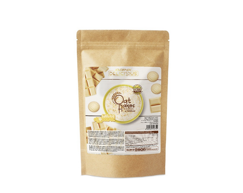 IO.GENIX DELICIOUS OAT FLAKES - White Chocolate 1Kg