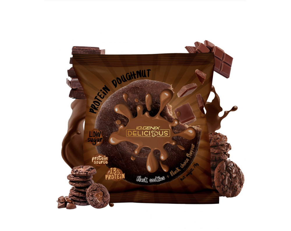 IO.GENIX PROTEIN DOUGHNUT - Black Cookies & Black Choco