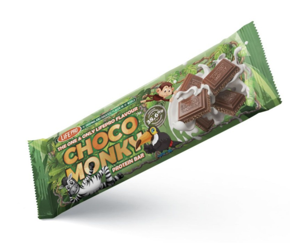 LIFE PRO TABLETA CHOCO MONKEY MILK 38% PROTEIN