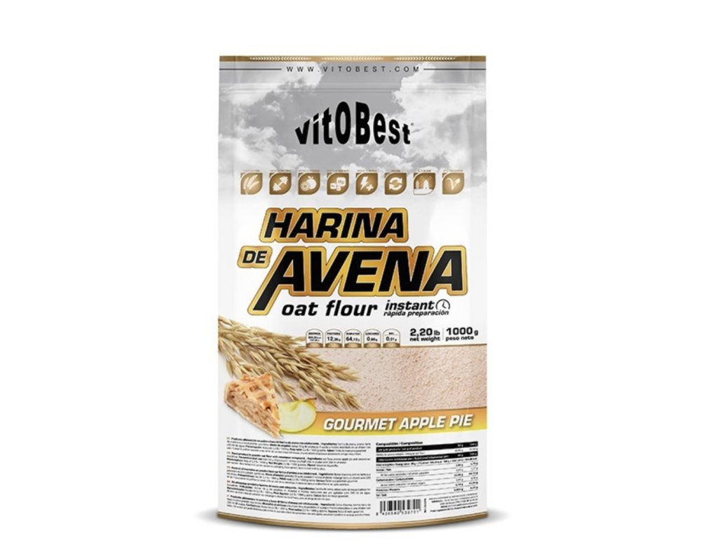VITOBEST HARINA DE AVENA - TARTA DE MANZANA