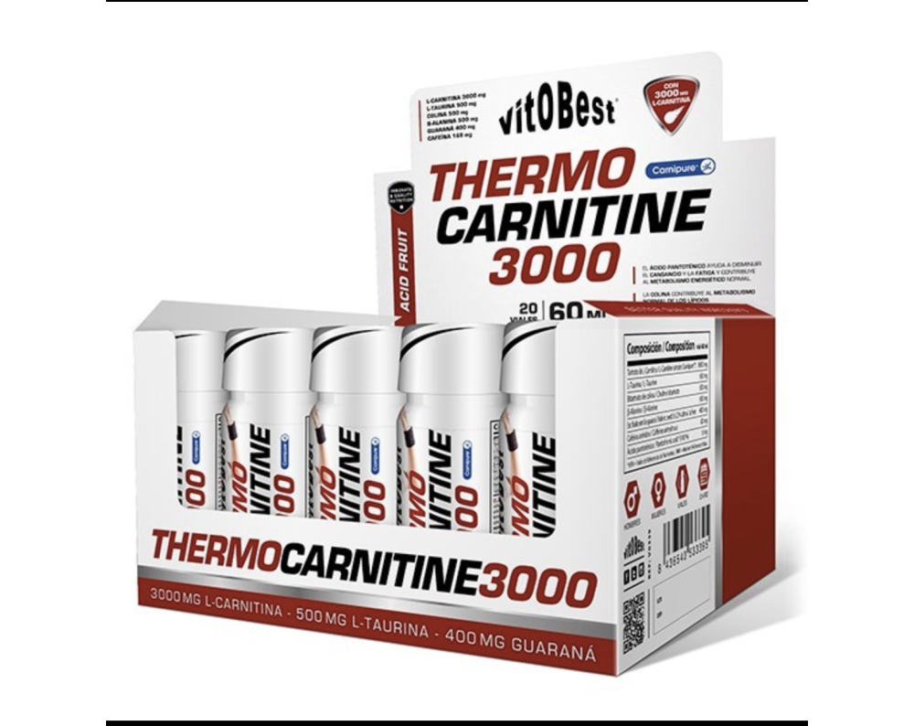 VITOBEST THERMOCARNITINE 3000 - ACID FRUIT 20 viales