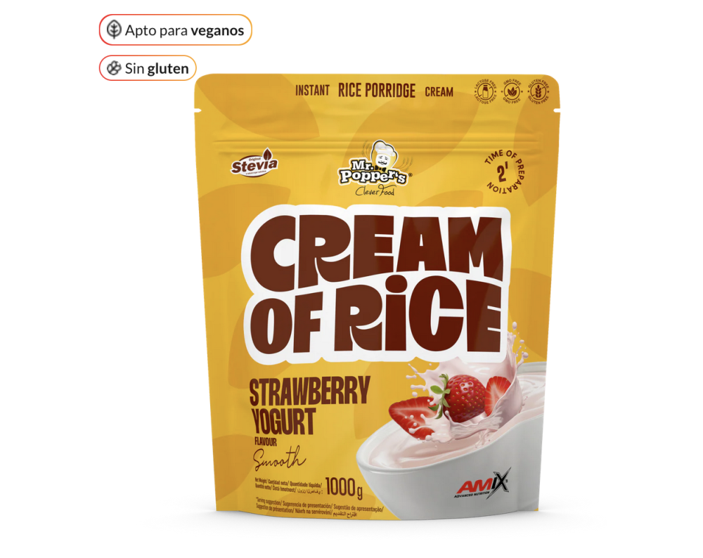 AMIX CREMA DE ARROZ MR POPPERS - FRESA 1kg