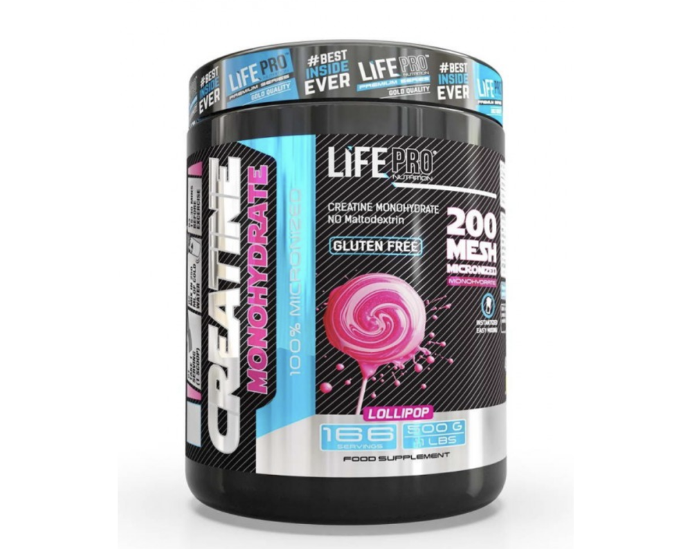LIFE PRO CREATINA MONOHIDRATO 200 MESH - LOLLIPOP 500g