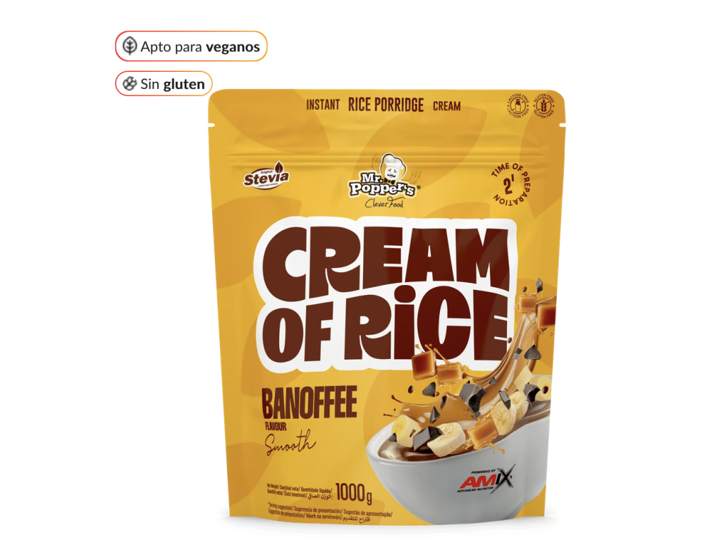 AMIX CREMA DE ARROZ MR POPPERS - BANOFFEE 1kg